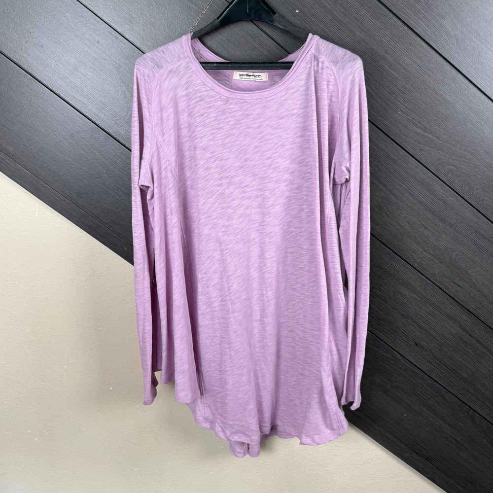 We The Free Women's Large Lavender Oversized Swing Tunic Long Sleeve Top